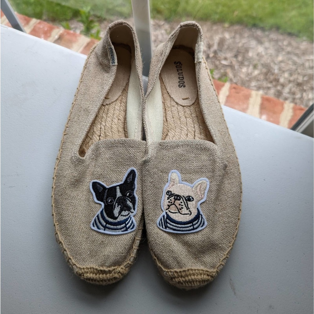 NEW Soludos Dog Embroidered Espadrilles 8.5